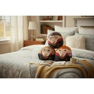 Harry Potter Squishmallows 8 Inch Set Of 3 Harry Potter, Ron and Hermione NEW!